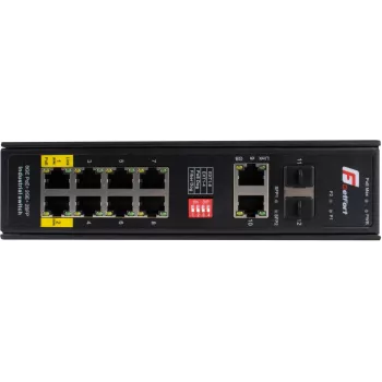 GETFORT GF-110-8PG-2G-2S Industrial PoE+ Switch, 8x PoE+ Gigabit + 2x Gigabit + 2x SFP, -40°C do 80°C