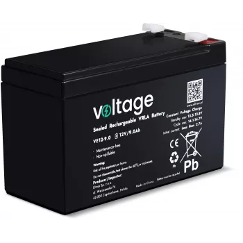 Akumulator AGM VOLTAGE 12V 9Ah VE12-9.0 (żywotność 6-9 lat)