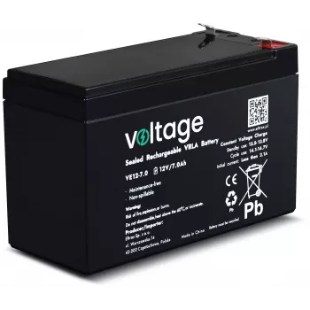 Akumulator AGM VOLTAGE 12V 7Ah VE12-7.0 (żywotność 6-9 lat)