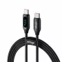 Kabel USB-C na USB-C Voltage PowerDisplay 100W PD 1m Czarny
