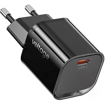 Voltage GaN Charger Mini 20W PD 3.0 QC 3.0 USB-C Czarny