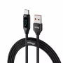 Przewód USB-A do USB-C Voltage PowerDisplay 66W 100cm Czarny