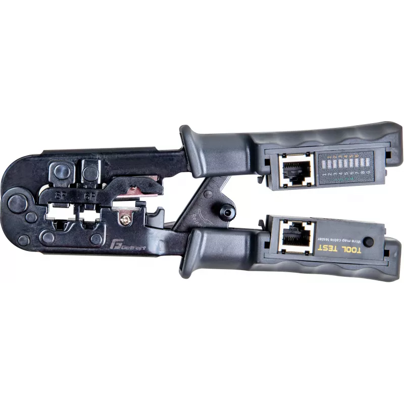 Getfort Network Cable Crimper 8P8C/RJ-45, 6P6C/RJ-12, 6P4C/RJ-11 z wbudowanym testerem