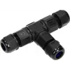 ORNO OR-AE-13602 T-Junction Cable Connector IP68, 3x4mm², 450V/25A, Black
