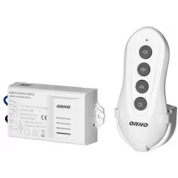 ORNO OR-GB-447 Bezprzewodowy Sterownik Oświetlenia 1-Kanałowy Zestaw Zdalnego Sterowania RF 433.92 MHz 1000W