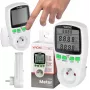 VIRONE EM-4 Jednofazowy Licznik Energii z Wyświetlaczem LCD, 16A, 3680W, Wtyczka Schuko