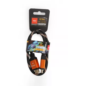Kabel HDMI-HDMI Opticum RED 4K UHD - 0,5 m (v2.0)