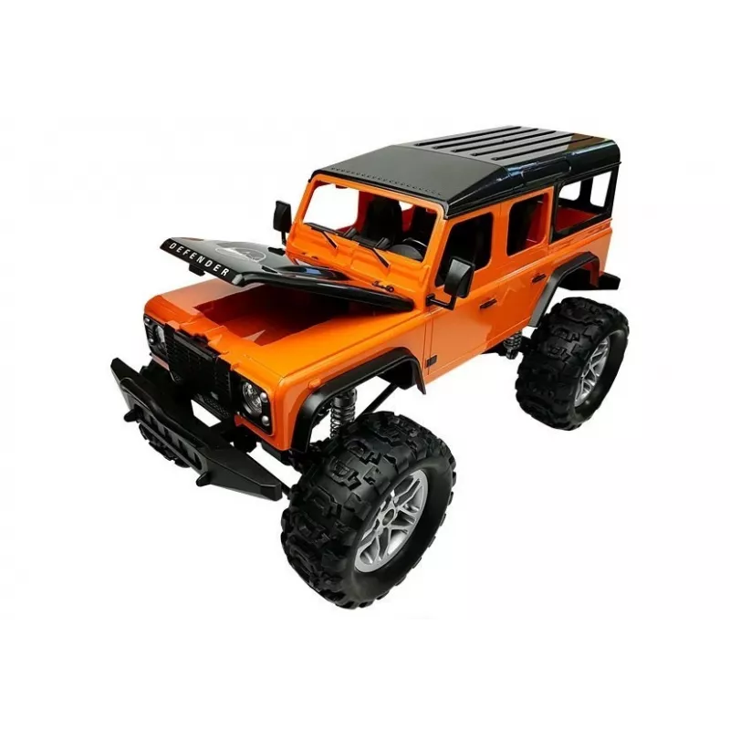 Zdalnie sterowany samochód Double E Land Rover Defender R/C Pomarańczowy 1:14