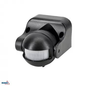 Czujnik ruchu PIR BEMKO 1200W 180° Czarny