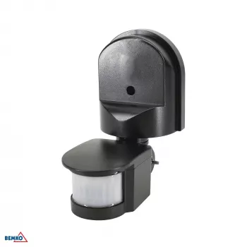 BEMKO Czujnik ruchu PIR 1200W 180° Czarny