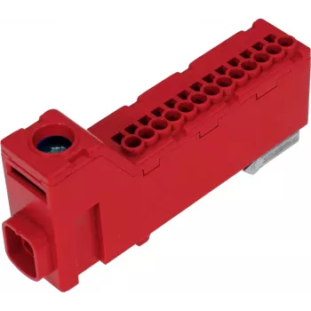 PAWBOL LZB E.4136CZ Bezśrubowa Listwa Zaciskowa 12-biegunowa Czerwona 450V 24A