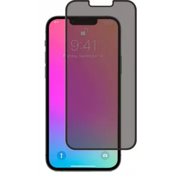 SCREENOR Hartowane Szkło Prywatność Ochrona Ekranu do iPhone 13 / 13 Pro / 14, 360° Anti-Spy, Twardość 9H, 0,33mm, Przezroczysty