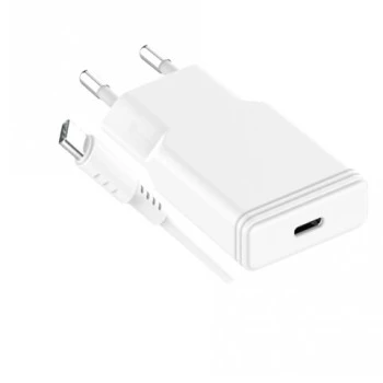 GRATEQ TAHKO 20W USB-C PD Ładowarka sieciowa z kablem USB-C do Lightning 1,5 m, biała