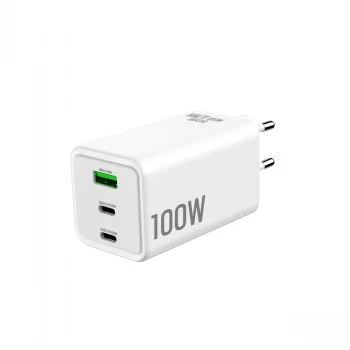 GRATEQ HALTI GaN PD/PPS 2xUSB-C/1xUSB-A 100W Ładowarka ścienna Czarna