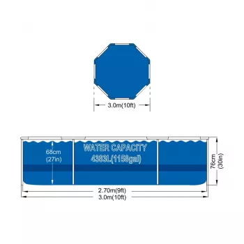 Avenli Round Frame Pool 305x76 cm Set z pompą filtrującą