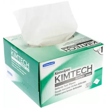 KIMBERLY-CLARK KIMTECH SCIENCE Delicate Task Wipers, 280 sztuk w pudełku, białe, 1-warstwowe, niskopylące, pudełko typu pop-up
