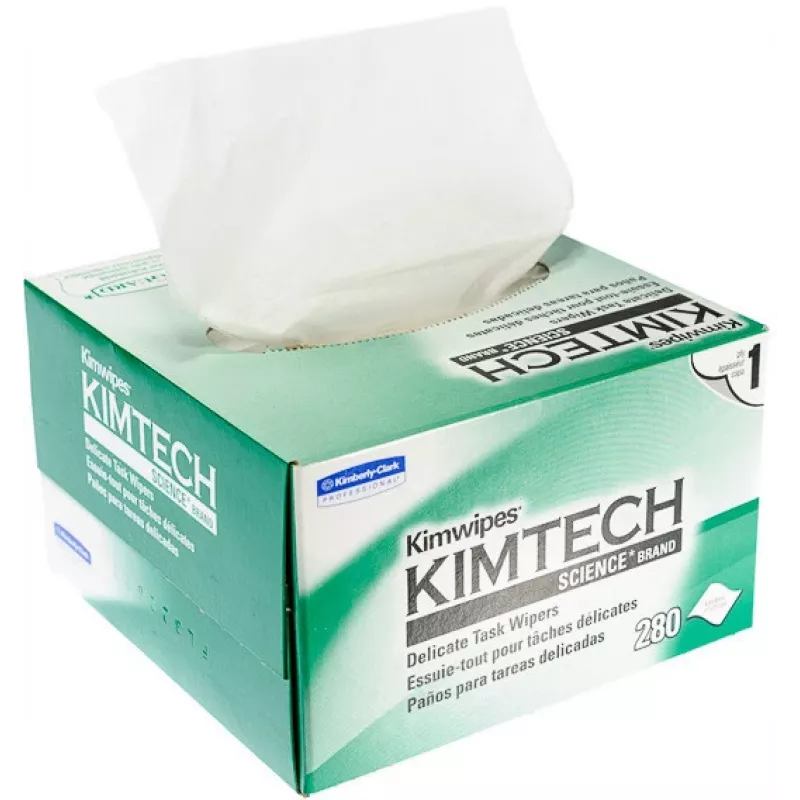 KIMBERLY-CLARK KIMTECH SCIENCE Delicate Task Wipers, 280 sztuk w pudełku, białe, 1-warstwowe, niskopylące, pudełko typu pop-up