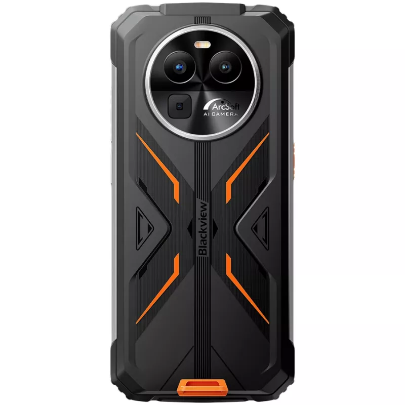 Blackview BV8100 Rugged Smartphone 6.5 inch FHD+ 120Hz, 8/256GB, 50MP+13MP+VGA, 8800mAh 45W, IP68/IP69K, MIL-STD-810H, Android 14, Pomarańczowy