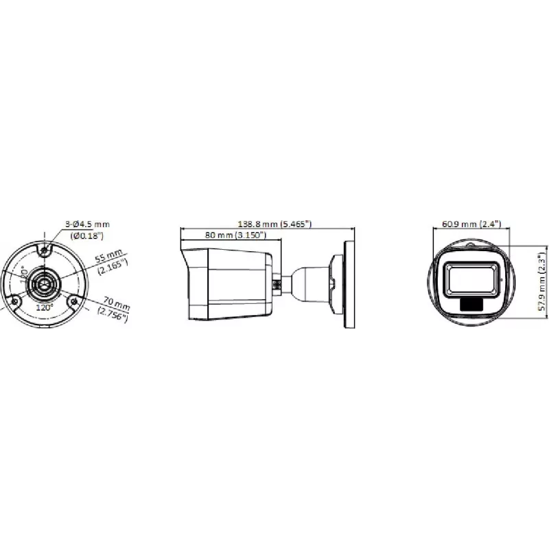 Hikvision DS-2CE16K0T-LPFS 3K 4-in-1 Bullet Camera z obiektywem 2.8mm i światłem białym