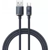 Baseus Crystal Shine USB-A do USB-C Kabel 1,2m 100W 6A QC 3.0 Pleciony Nylon Czarny
