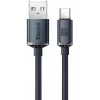 Baseus Crystal Shine USB-A do USB-C Kabel 1,2m 100W 6A QC 3.0 Pleciony Nylon Czarny