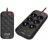 LDNIO SE6403 Listwa zasilająca 6 gniazd + 4 porty USB, kabel 2m, 2500W, biała