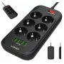 LDNIO SE6403 Listwa zasilająca 6 gniazd + 4 porty USB, kabel 2m, 2500W, biała
