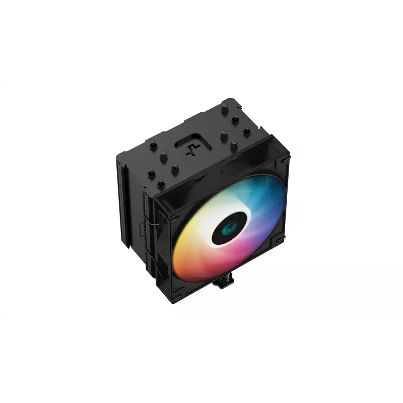 Deepcool AG500 BK ARGB Single Tower CPU Cooler, Black, 120mm PWM Fan, 5 Heat Pipes, Intel/AMD