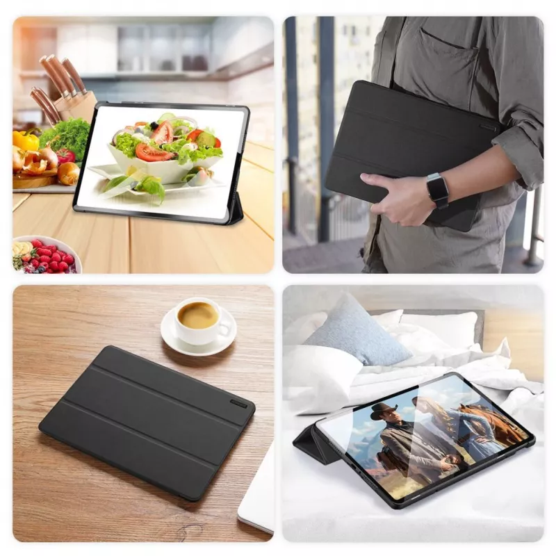 Dux Ducis Domo Case z klapką i funkcją Smart Sleep dla Xiaomi Redmi Pad Pro (4G/5G)/Poco Pad 12.1 - Czarny