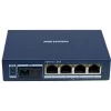 Hikvision DS-3D504TP-A Niezarządzalny przemysłowy przełącznik PoE, 4 porty PoE+, 1 uplink SFP, budżet 60W