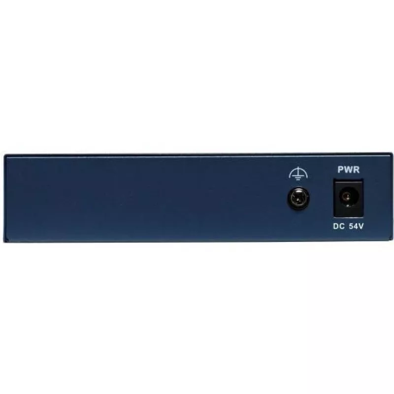 Hikvision DS-3D504TP-A Niezarządzalny przemysłowy przełącznik PoE, 4 porty PoE+, 1 uplink SFP, budżet 60W