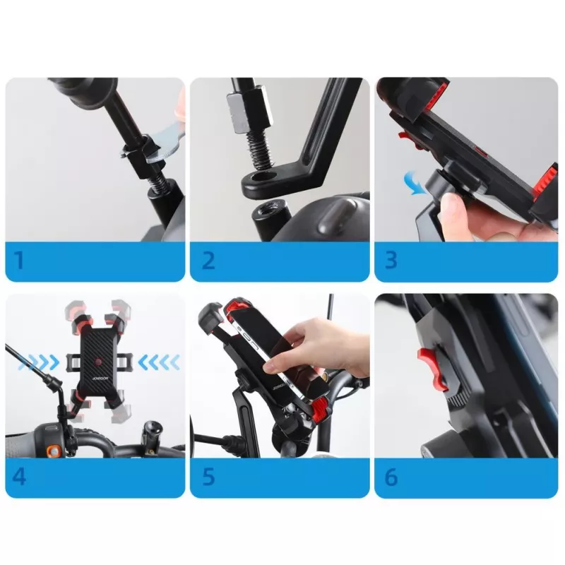 JOYROOM Uchwyt na telefon do motocykla Czarny (JR-ZS288-m)
