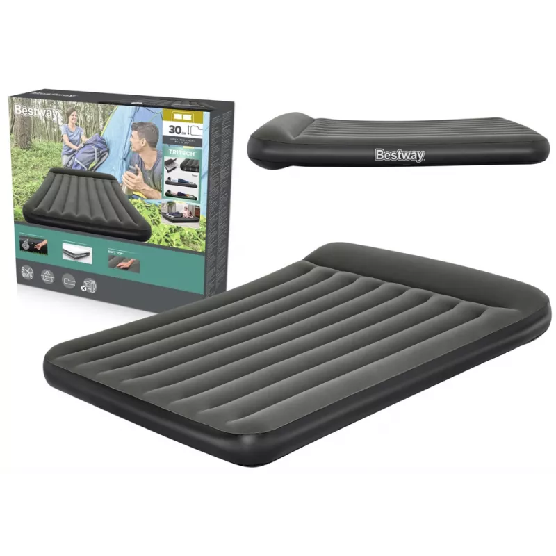 Materac nadmuchiwany Bestway 203 x 152 x 30 cm Queen Size z wbudowaną pompką