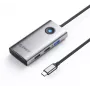 ORICO PW11-5P-GY-EP USB-C Hub 5-w-1, 1x USB-A 3.0 5Gbps, 2x USB-A 2.0, HDMI 4K@30Hz, PD 60W, Szary
