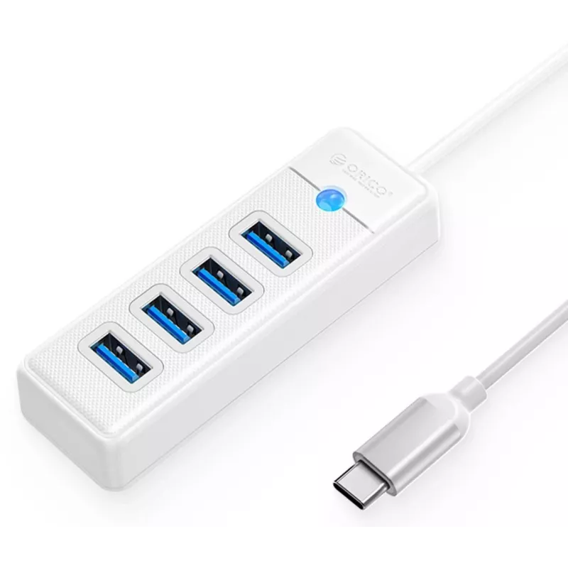 ORICO PW4U-C3-015-WH-EP Hub USB-C 4x USB-A 3.2 Gen 1 Biały