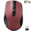 UGREEN MU006 Bezprzewodowa Mysz Optyczna 2.4GHz / Bluetooth 5.0 4000 DPI - Czerwona