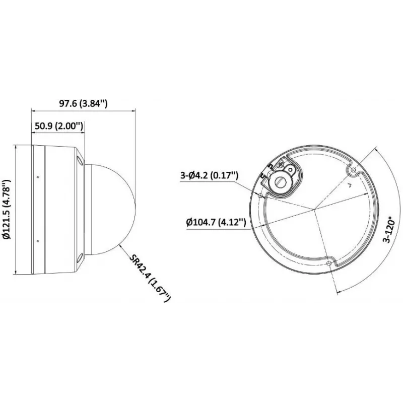 Hikvision DS-2CD1763G2-LIZU(2.8-12mm) 6MP Outdoor Turret IP Camera z Motoryzowanym Obiektywem Varifocal, PoE, IR, Wbudowanym Mikrofonem