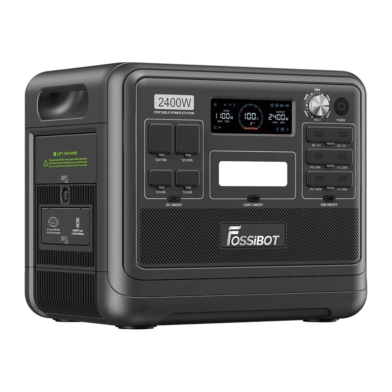 FOSSIBOT F2400 2400W stacja ładująca, czarny