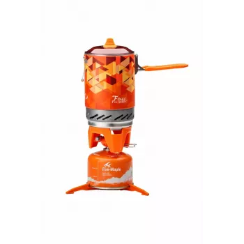 Kuchenka kempingowa Fire-Maple FMS-X2 z pomarańczowym garnkiem