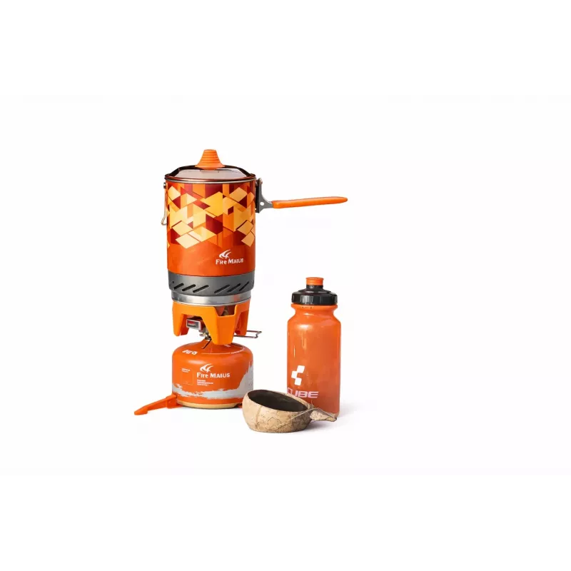 Kuchenka kempingowa Fire-Maple FMS-X2 z pomarańczowym garnkiem