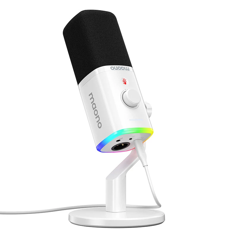 Mikrofon dynamiczny MAONO PD100X (Biały) - USB-C i XLR