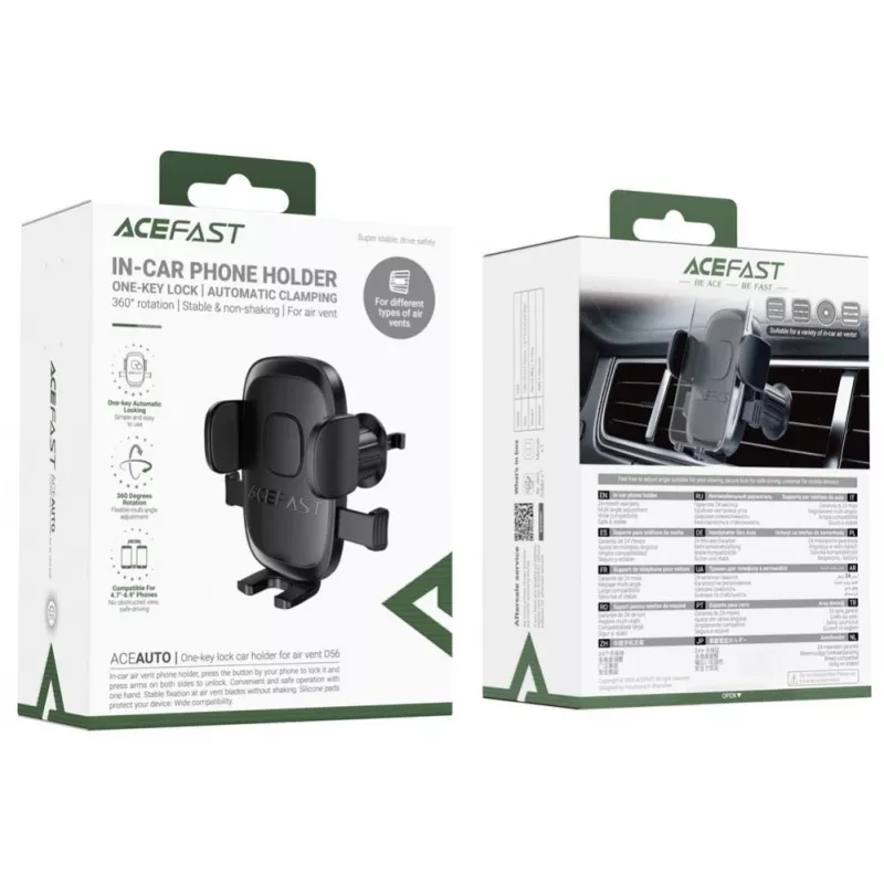 Acefast D56 Uchwyt samochodowy, 4.7inch - 6.9inch Czarny