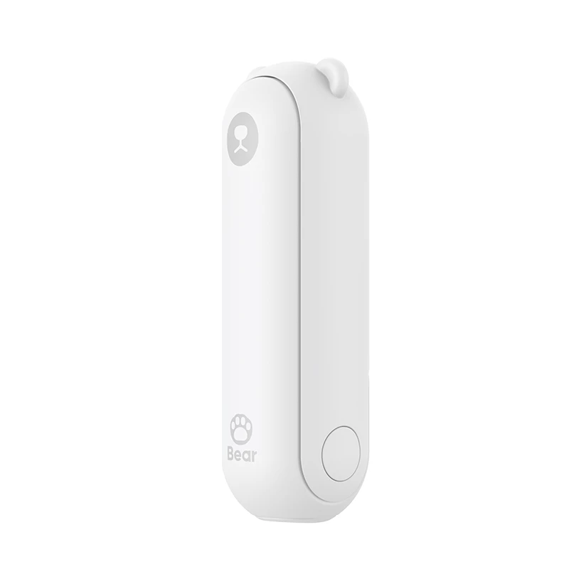 JISULIFE Handheld Fan 8 Biały Przenośny Wentylator USB z Power Bankiem 2000mAh i Latarką
