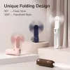 JISULIFE Handheld Fan 8 Biały Przenośny Wentylator USB z Power Bankiem 2000mAh i Latarką