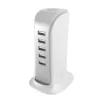 Ładowarka USB Dudao 5-portowa z wbudowanym przewodem EU, biała (A5EU)