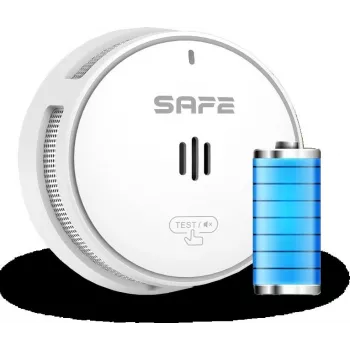 SAFE 10Y30-PRO Fotoelektryczna Czujka Dymu z 10-letnią Baterią, Biała