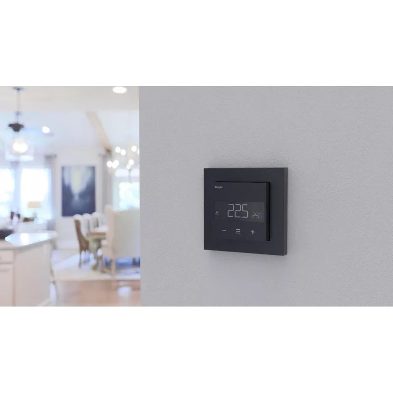 HEATIT WiFi6 Black Matt Wi-Fi Thermostat 3600W 16A