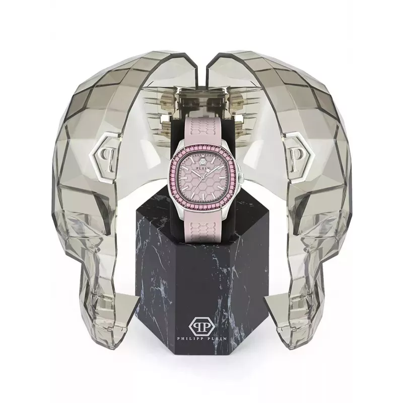 Zegarek damski Philipp Plein PWTAA0123 38mm na czarnym pasku silikonowym