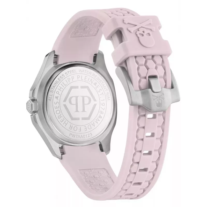 Zegarek damski Philipp Plein PWTAA0123 38mm na czarnym pasku silikonowym