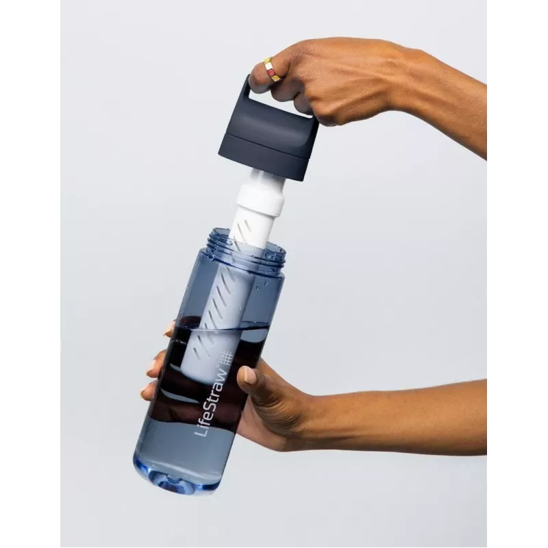 LifeStraw Go 2.0 Water Filter Bottle 22 oz (650 ml) - Cherry Blossom Pink